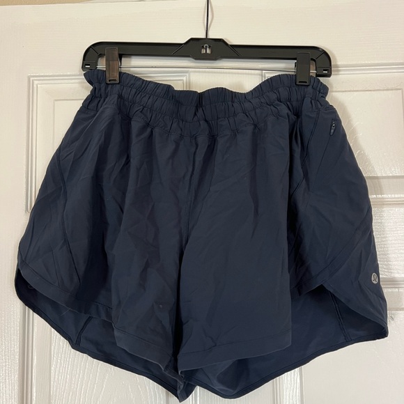 LuluLemon Lined Navy Running Shorts - Picture 1 of 6